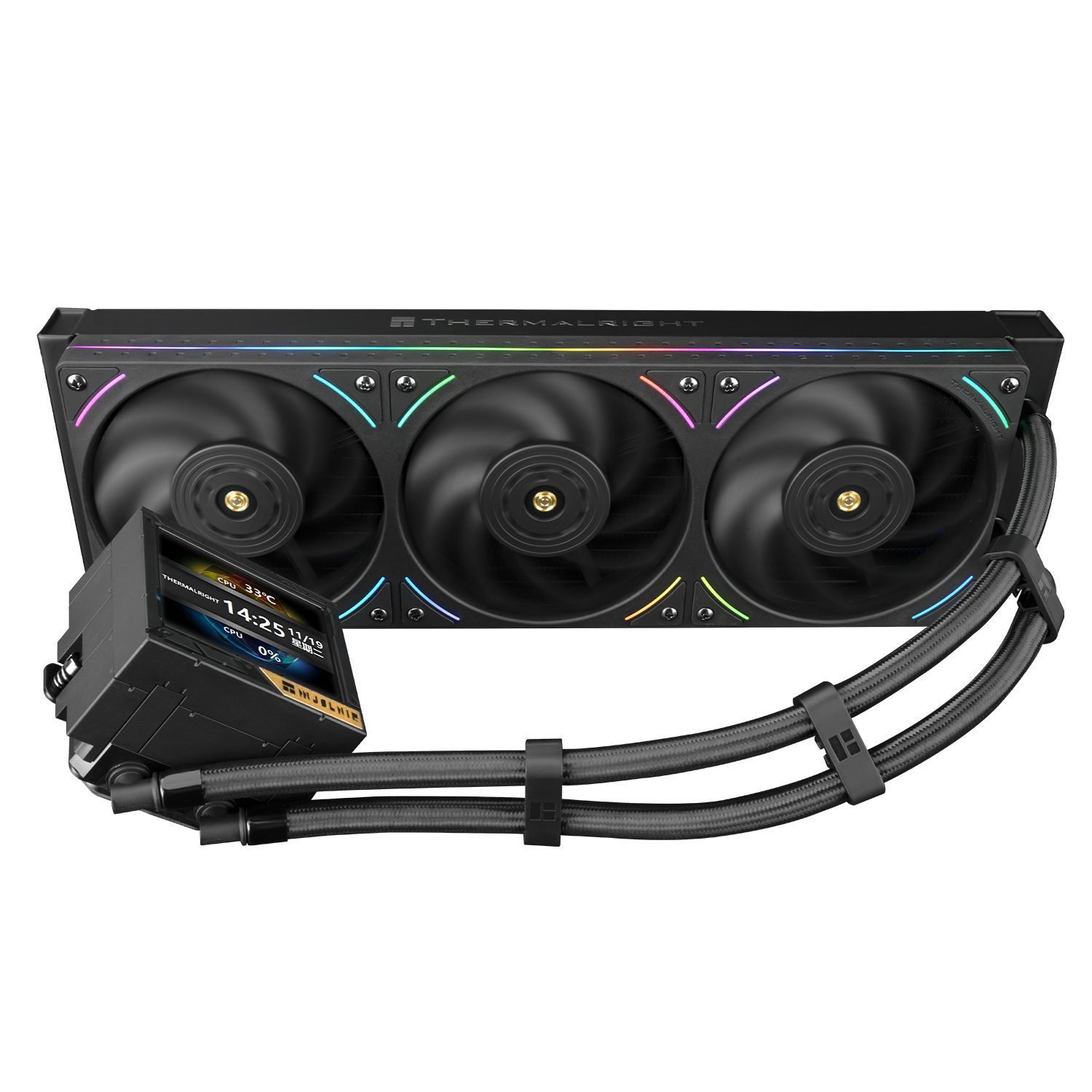 Thermalright Mjolnir Vision 360 UB Pro ARGB 360mm waterkoeler met 3.5 inch scherm
