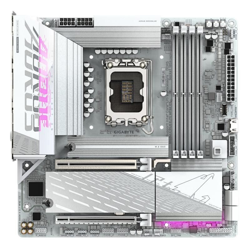 GIGABYTE B860M AORUS ELITE WIFI 6E ICE Wit Moederbord - Afbeelding 2