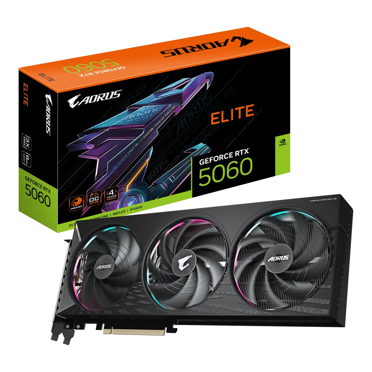 Gigabyte RTX 5060 AORUS E OC 8G Grafische kaart