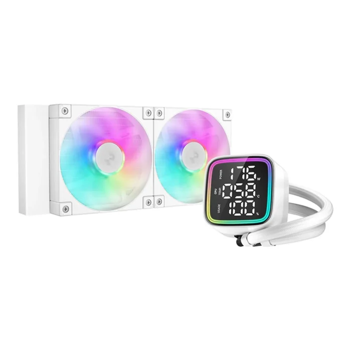 DeepCool LD240 Processor Alles-in-één vloeistofkoeler 12 cm Wit 1 stuk(s) Waterkoeling